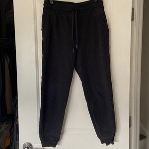 LULULEMON black fleece full length joggers size 8